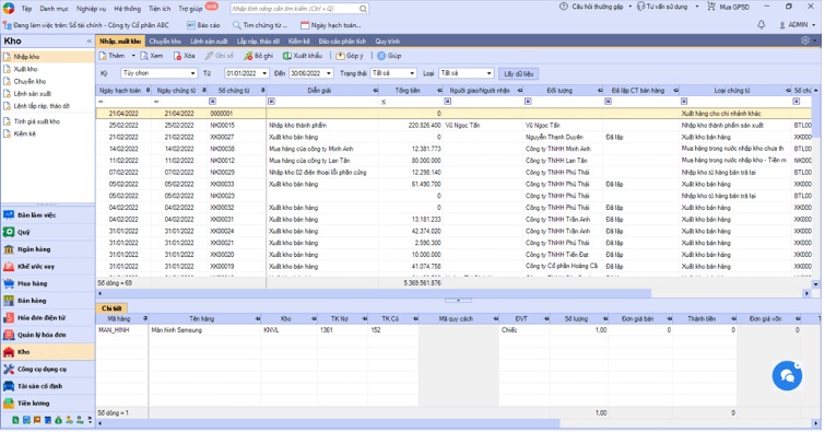 nghiep vu kho tren misa