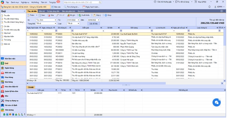nghiep vu thu quy misa