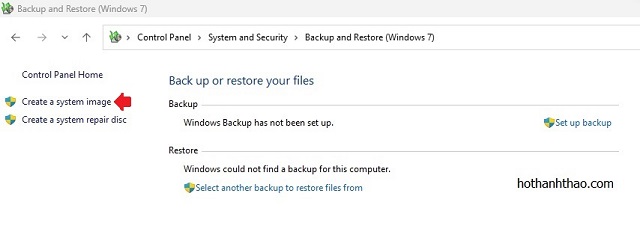 tao ban sao luu he thong